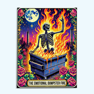 Das emotionale Müllcontainerfeuer – Tarotkarte | Malen nach Zahlen-Set