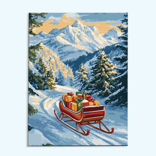 Sledding Scene | Paint by Numbers Kit