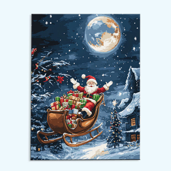 Schlittenfahrt mit dem Weihnachtsmann