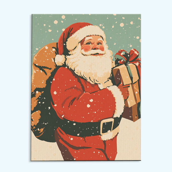 Fröhliche Ankunft des Weihnachtsmanns