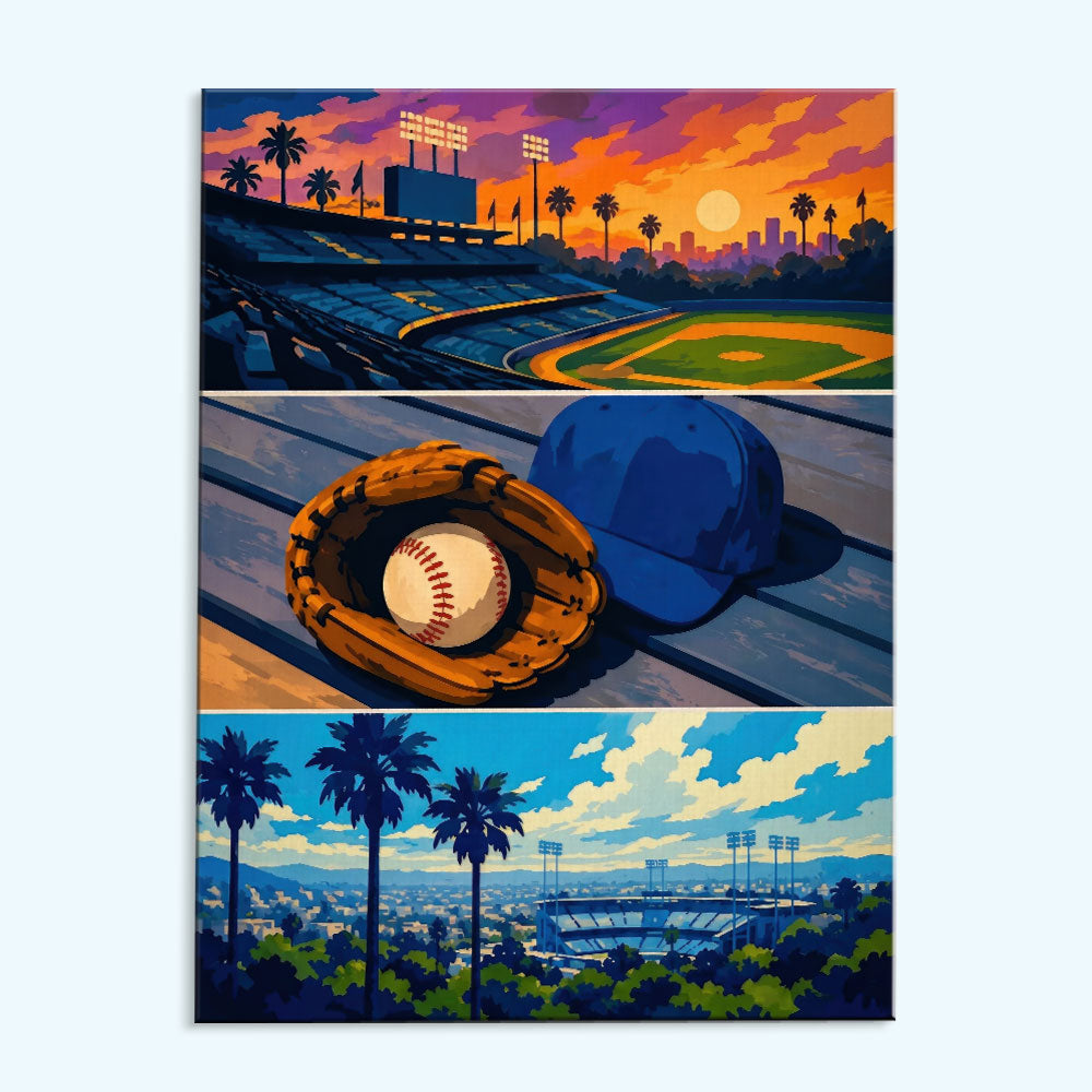 Ball Park Memories - 3 Panel - Limited Drop | Paint by Numbers Kit