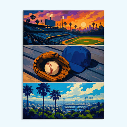 Ball Park Memories - 3 Panel - Limited Drop | Paint by Numbers Kit