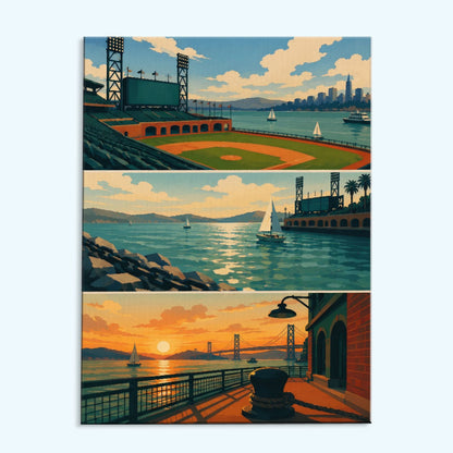 Ball Park Memories - 3 Panel - Limited Drop | Paint by Numbers Kit