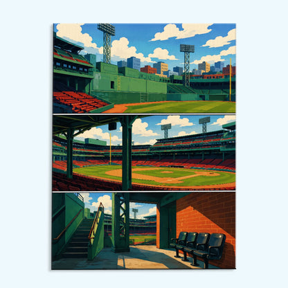 Ball Park Memories - 3 Panel - Limited Drop | Paint by Numbers Kit