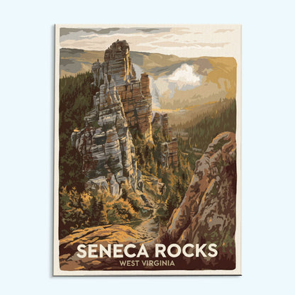 West Virginia - Seneca Rocks | Paint by Numbers Kit