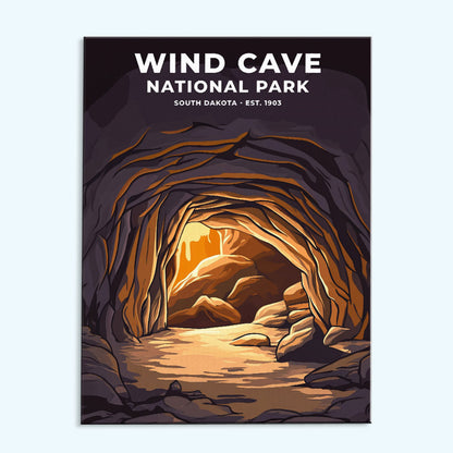 Wind Cave National Park Heritage Edition | Paint by Numbers Kit