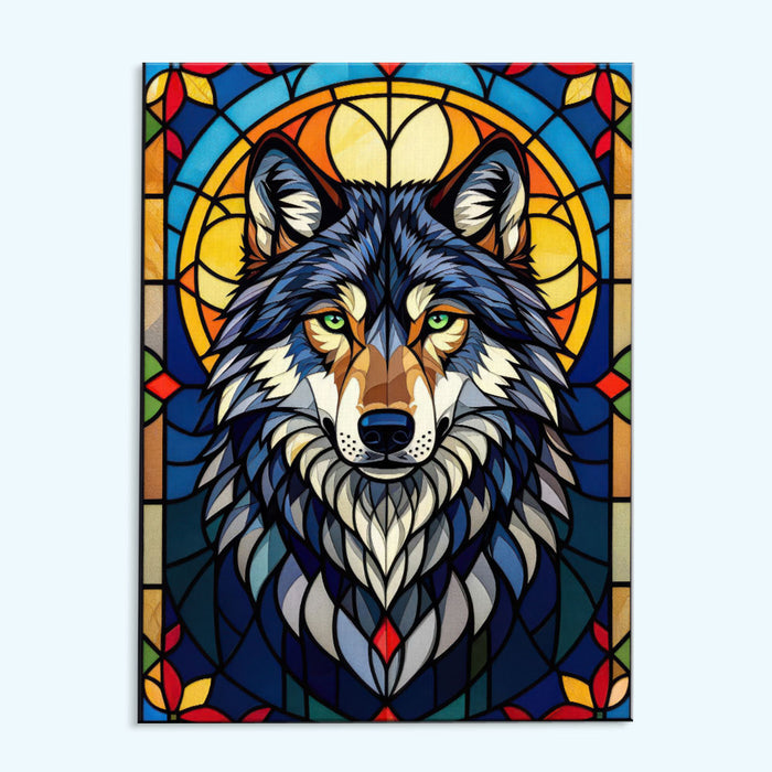 Wolf Stained Glass - National Park Wildlife