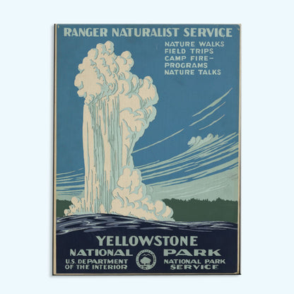 Yellowstone National Park, Ranger Naturalist Service - US Poster