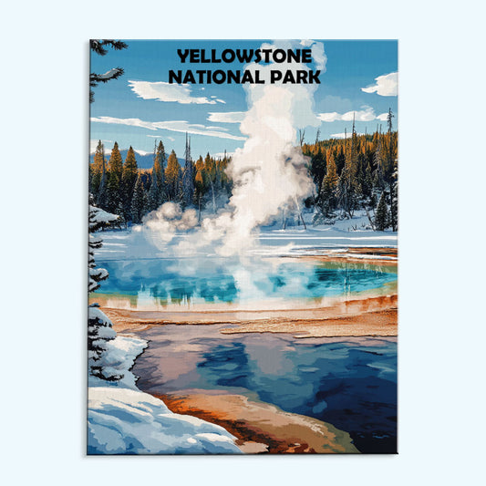 Yellowstone National Park Winter | Paint by Numbers Kit