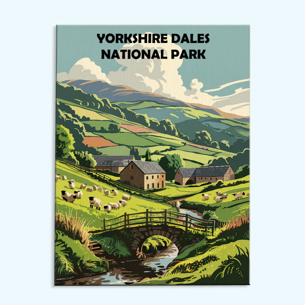 Yorkshire Dales, britischer Nationalpark | Malen nach Zahlen-Set