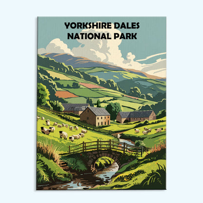 Yorkshire Dales, britischer Nationalpark | Malen nach Zahlen-Set