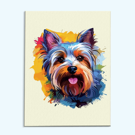 Yorkshire Terrier - Colorful Dog | Paint by Numbers Kit