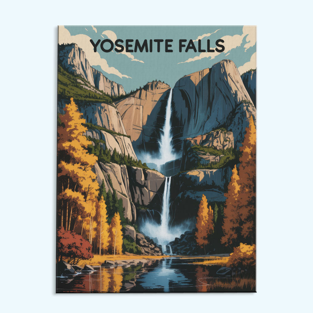 Yosemite Falls - Yosemite National Park | Paint by Numbers Kit