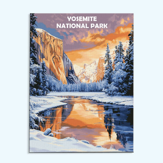 Yosemite National Park Winter | Paint by Numbers Kit