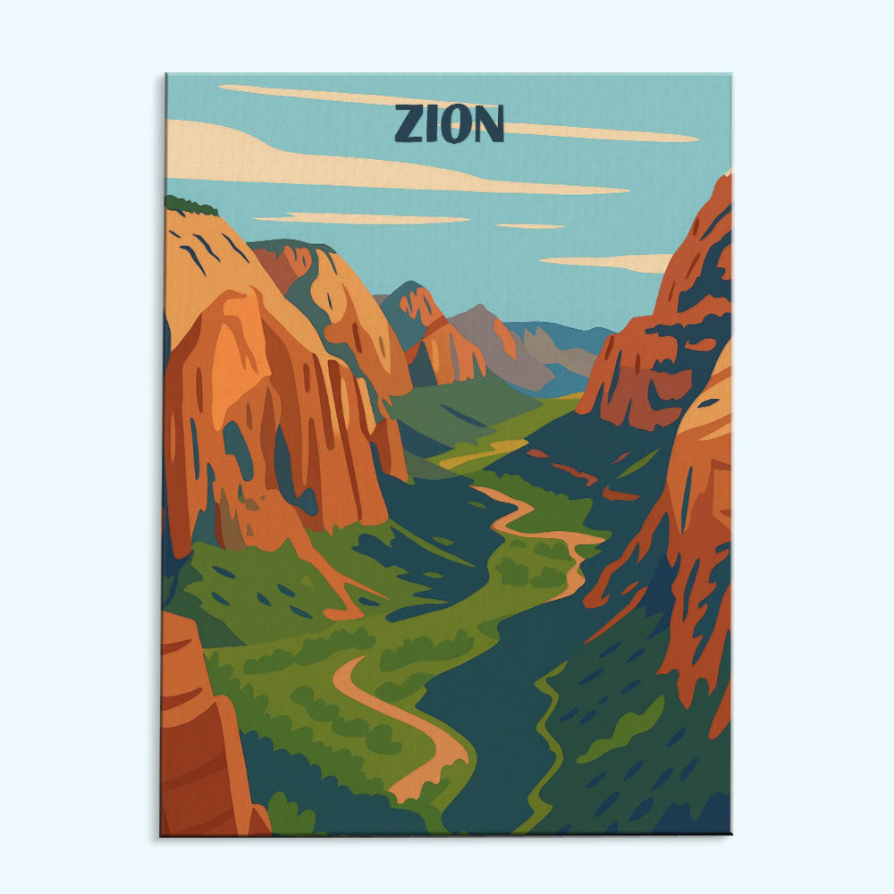 Zion National Park Beginner | Paint by Numbers Kit