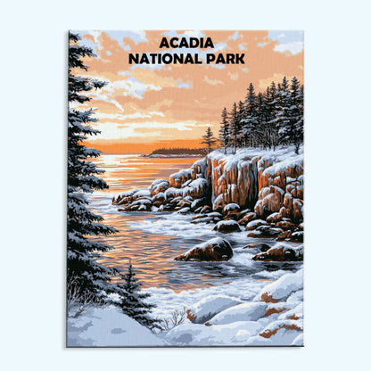 Acadia National Park Winter | Paint by Numbers Kit