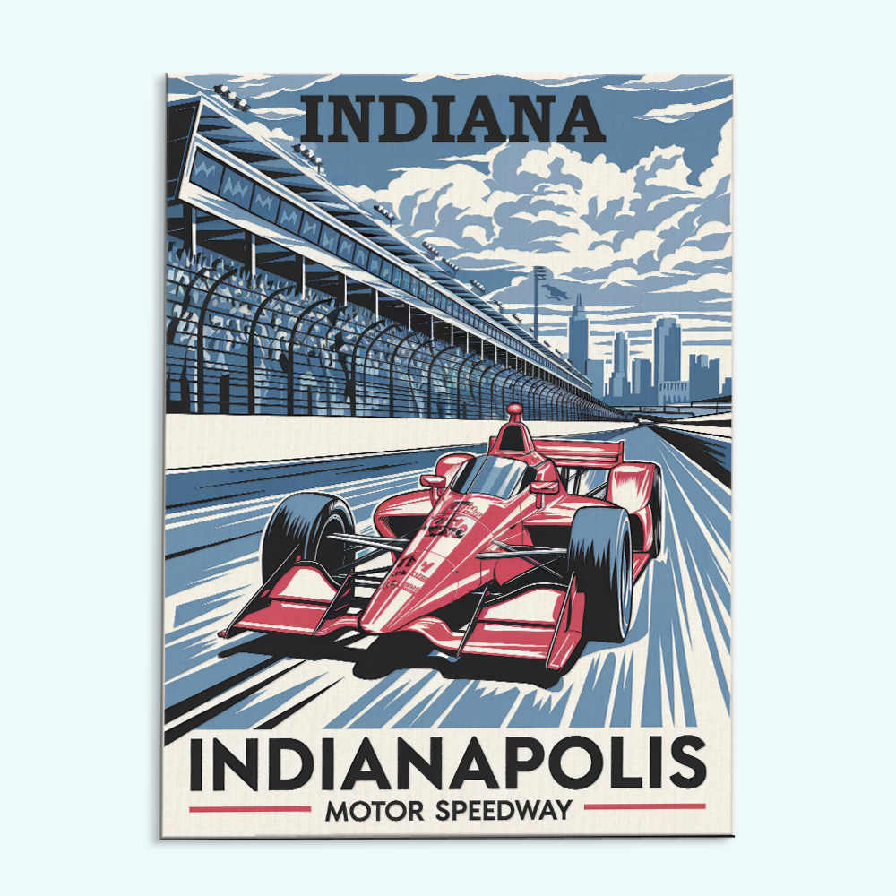 Indiana - Indianapolis Motor Speedway | Paint by Numbers Kit