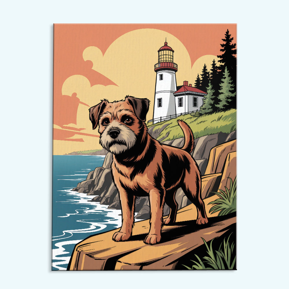 Acadia-Nationalpark – Terrier | Malen nach Zahlen-Set