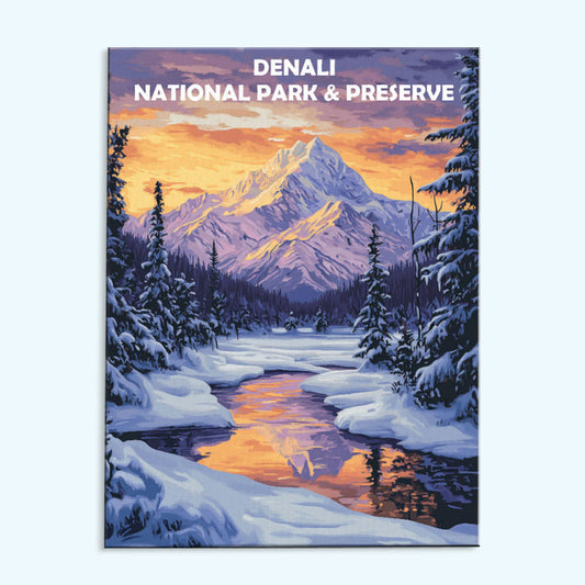 Denali National Park and Preserve Winter | Paint by Numbers Kit