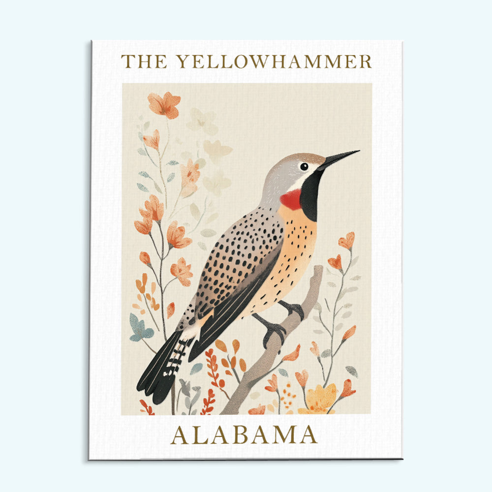 Alabama State Bird Yellowhammer | Paint by Numbers Kit