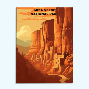 Mesa Verde Nationalpark | Malen nach Zahlen Set