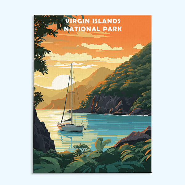 Virgin Islands Nationalpark | Malen nach Zahlen Set