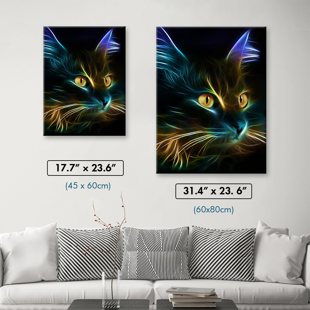 Cat Neon Diamond Painting