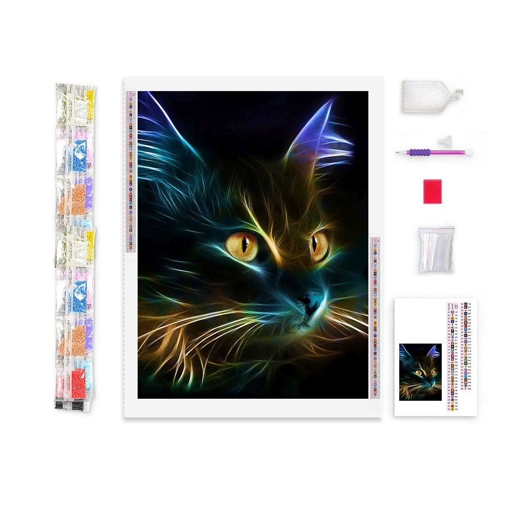 Cat Neon Diamond Painting