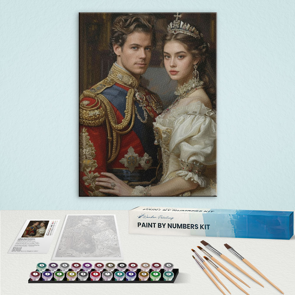 The Royal Couple |Custom Paint by Numbers Kit