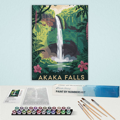 Akaka Falls - U.S. Waterfalls | Paint by Numbers Kit