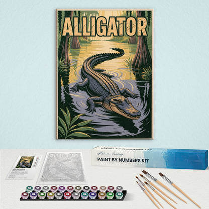 Alligator - National Park Wildlife | Paint by Numbers Kit