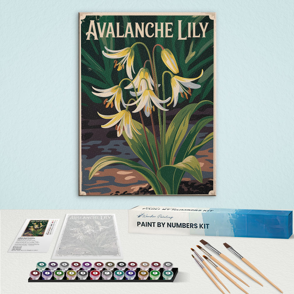 Avalanche Lily - US Wildflowers | Paint by Numbers Kit