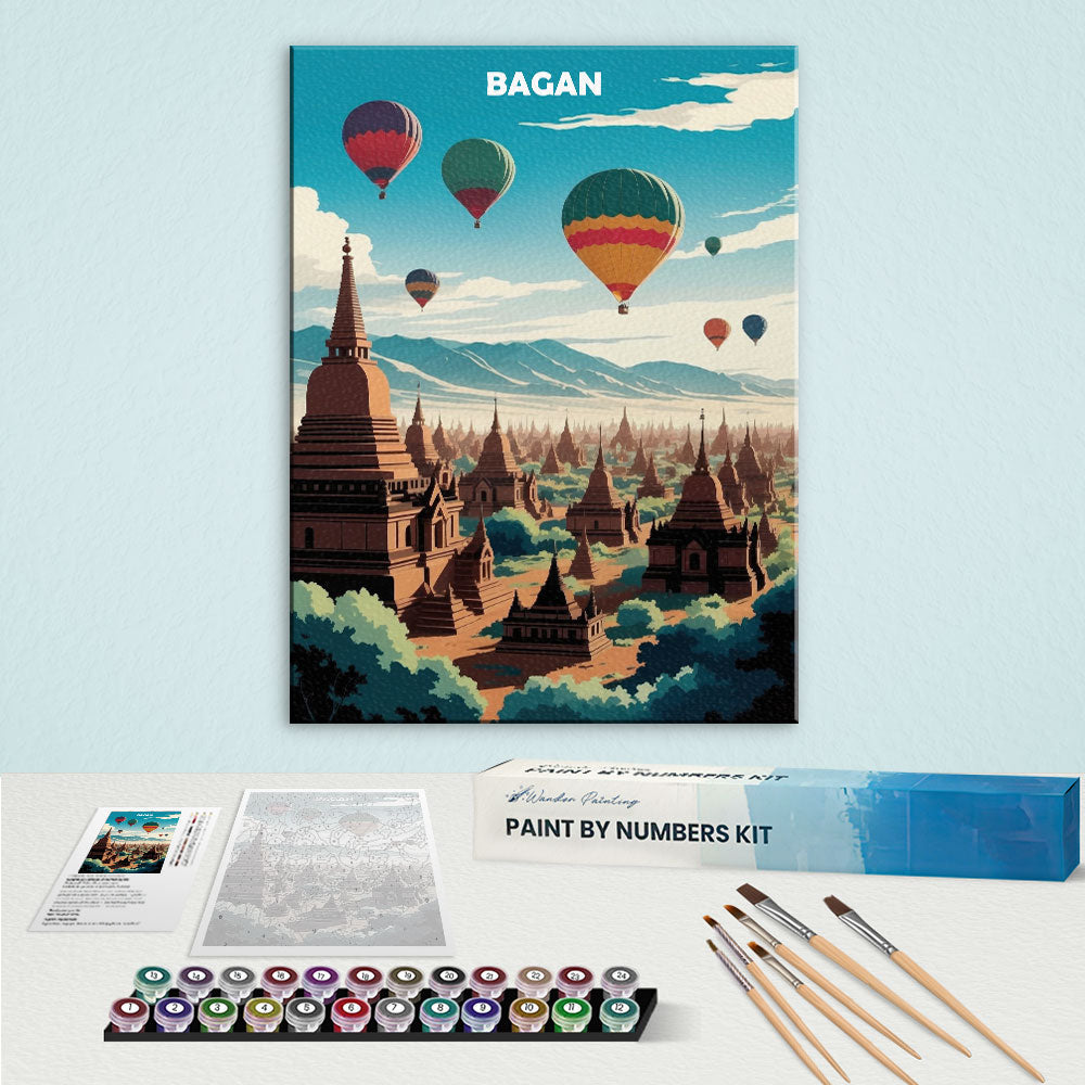 Bagan, Myanmar - World Heritage | Paint by Numbers Kit