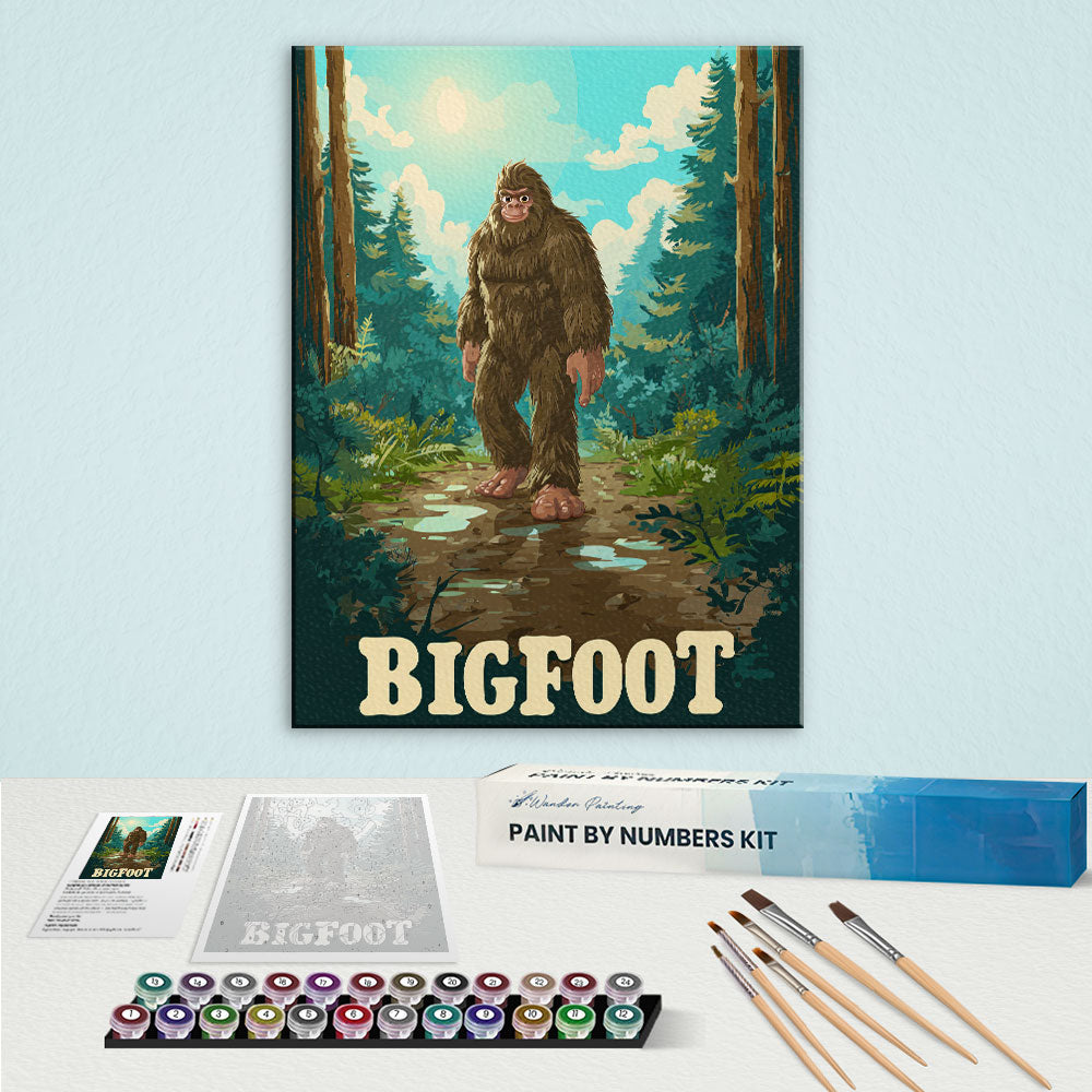 Bigfoot Myth - American Legends | Paint by Numbers Kit