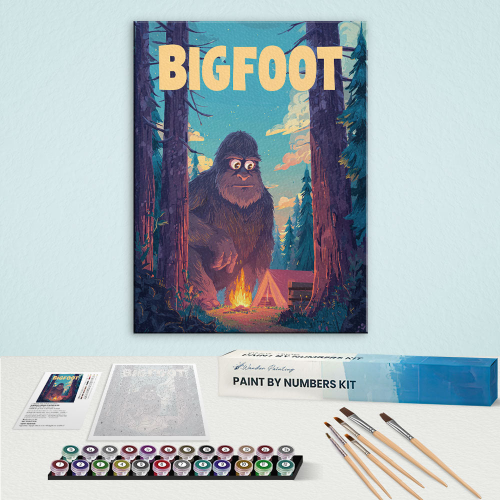 Bigfoot Camp - American Legends | Paint by Numbers Kit