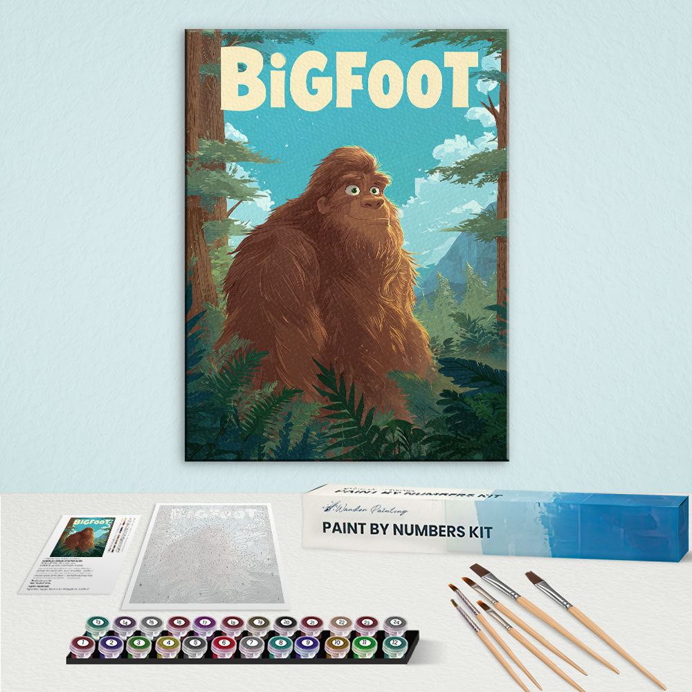 Bigfoot Glance - American Legends | Paint by Numbers Kit