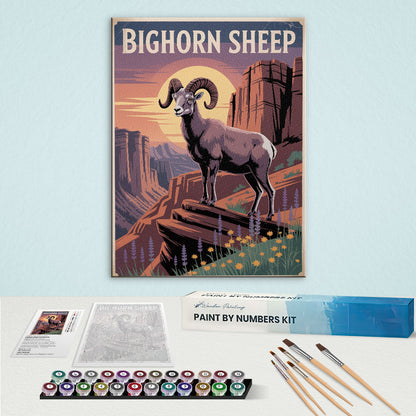 Bighorn Sheep - National Park Wildlife | Paint by Numbers Kit