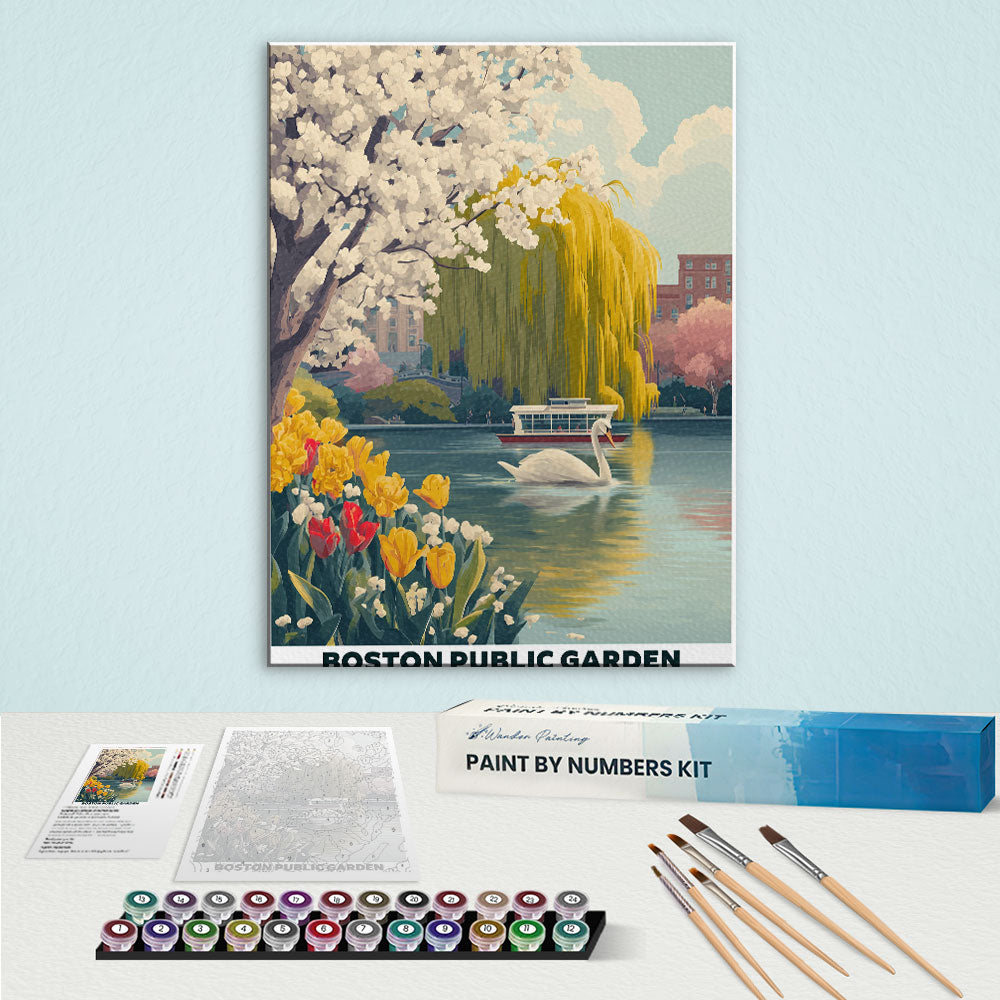 Boston Public Garden | Paint by Numbers Kit