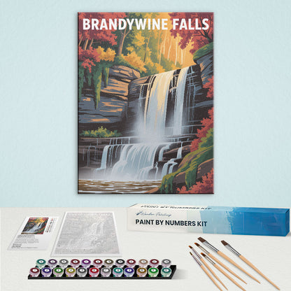Brandywine Falls - U.S. Waterfalls | Paint by Numbers Kit