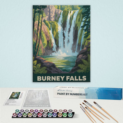 Burney Falls - U.S. Waterfalls | Paint by Numbers Kit