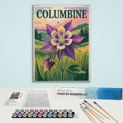 Columbine - US Wildflowers | Paint by Numbers Kit
