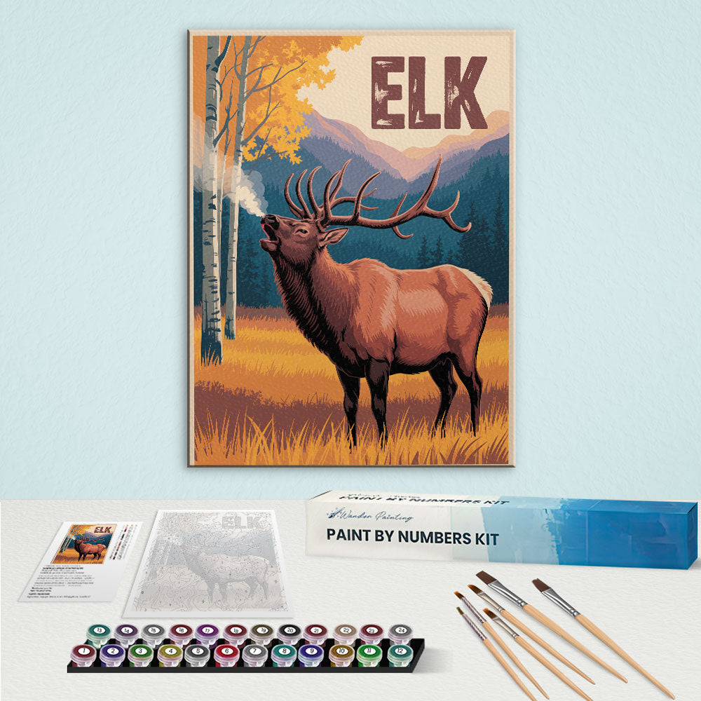 Elk - National Park Wildlife | Paint by Numbers Kit