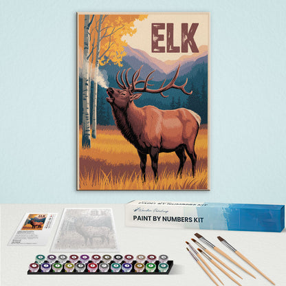 Elk - National Park Wildlife | Paint by Numbers Kit