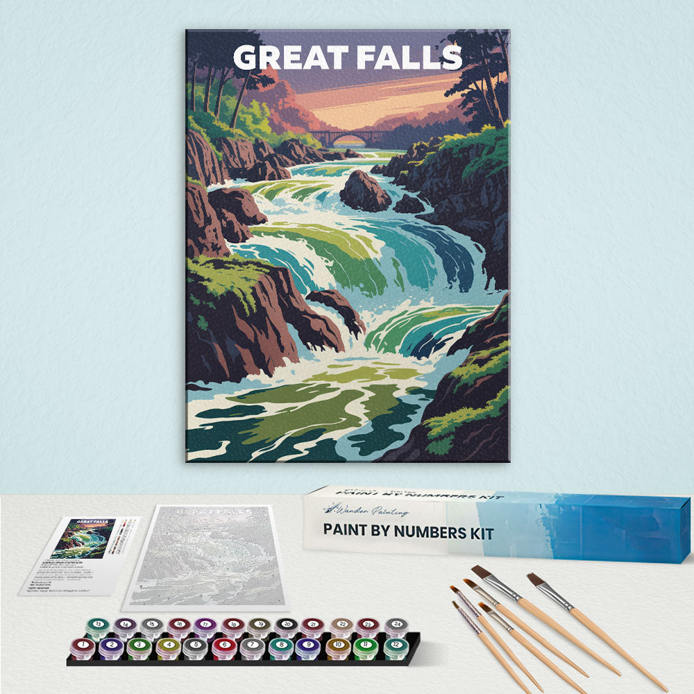 Great Falls - U.S. Waterfalls | Paint by Numbers Kit
