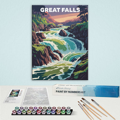 Great Falls - U.S. Waterfalls | Paint by Numbers Kit