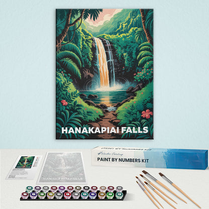 Hanakapiai Falls - U.S. Waterfalls | Paint by Numbers Kit