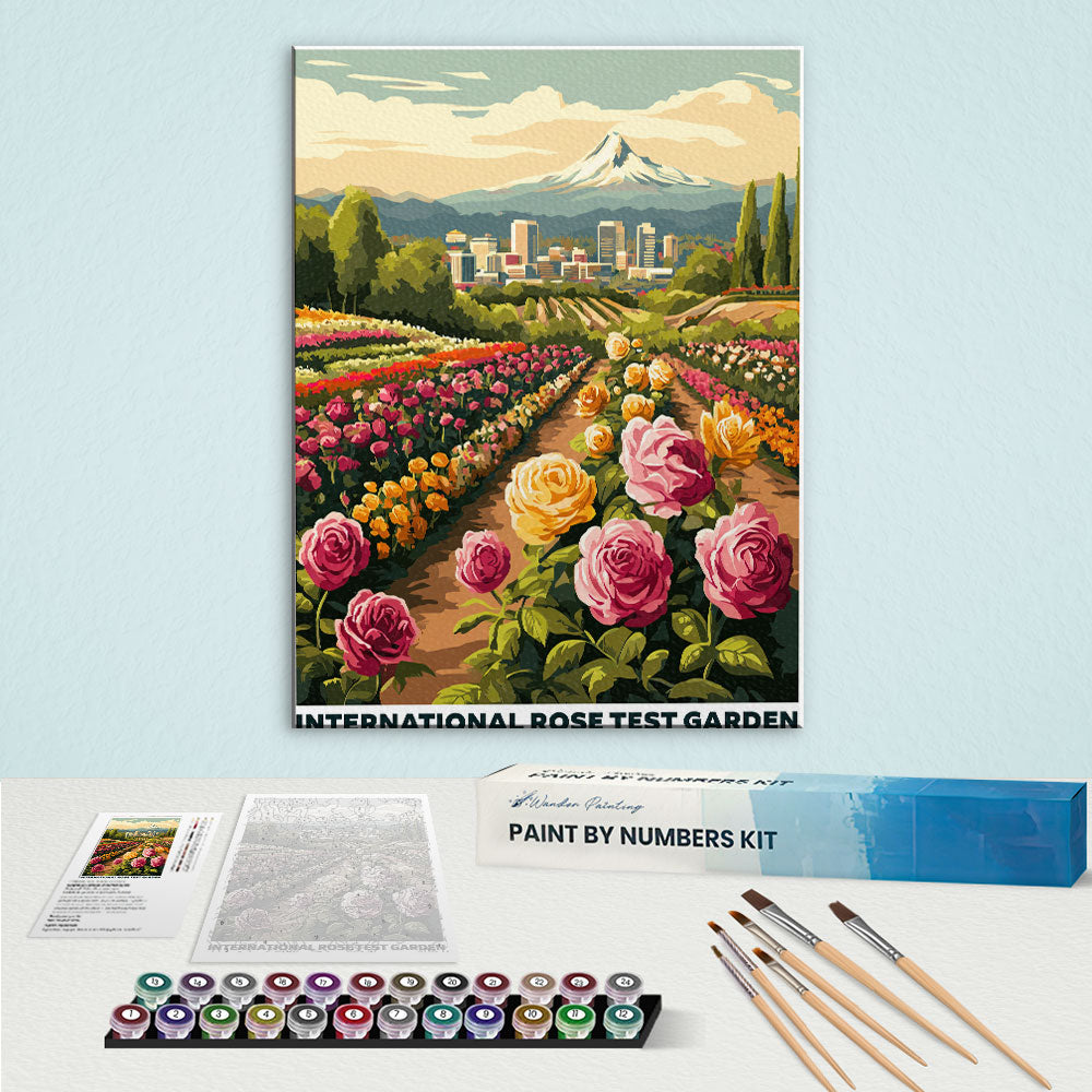 International Rose Test Garden | Paint by Numbers Kit