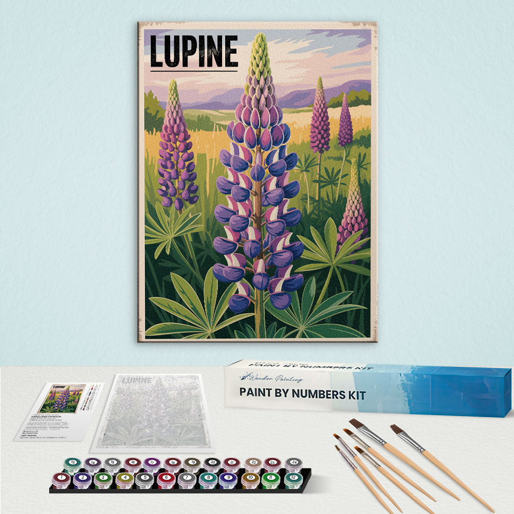 Lupine - US Wildflowers | Paint by Numbers Kit