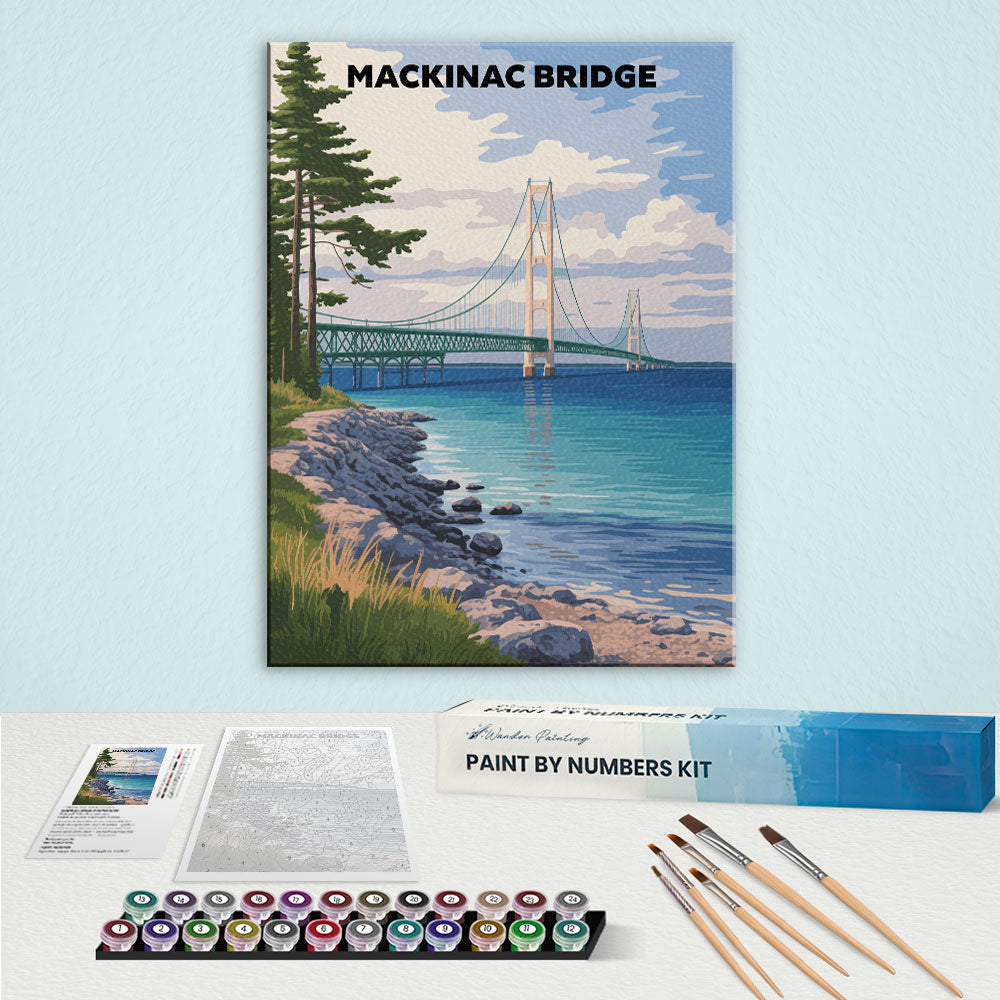 Mackinac Bridge, USA | Paint by Numbers Kit