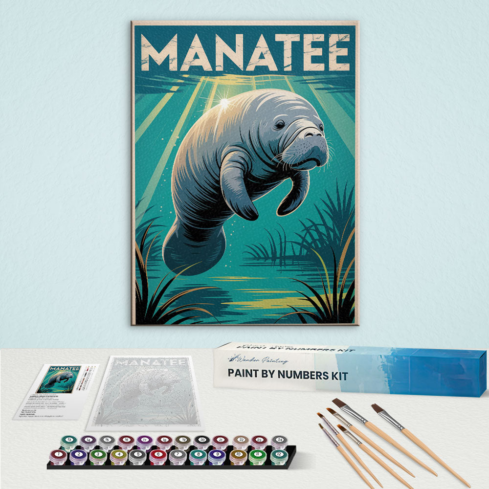 Seekuh – Tierwelt des Nationalparks | Malen nach Zahlen-Set